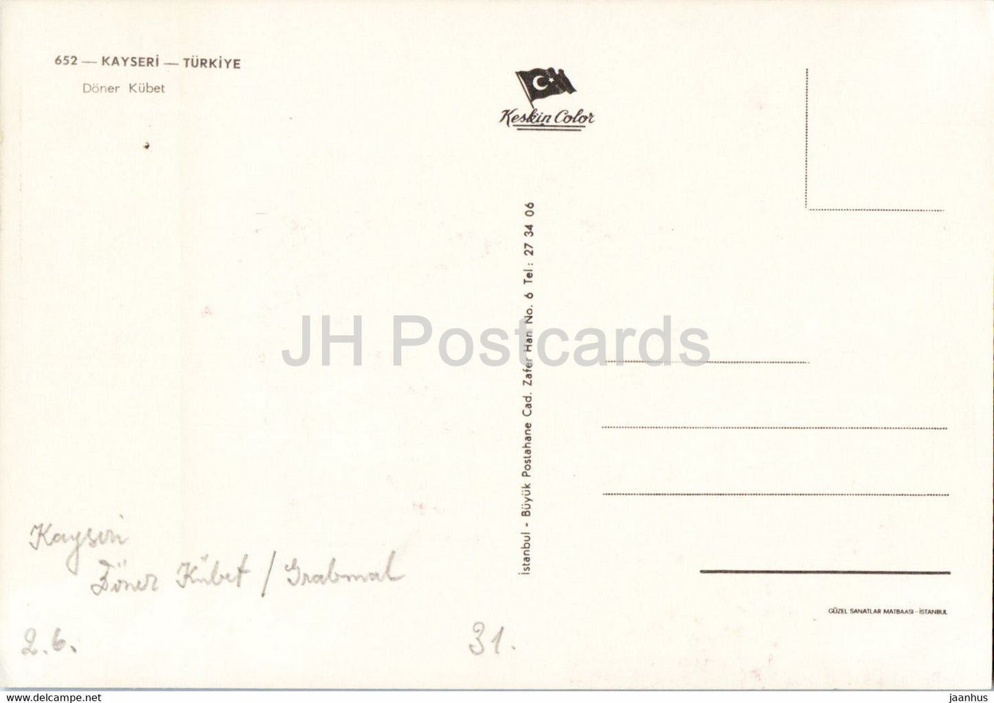 Kayseri - Doner Kumbet - Keskin - 652 - Turkey - used