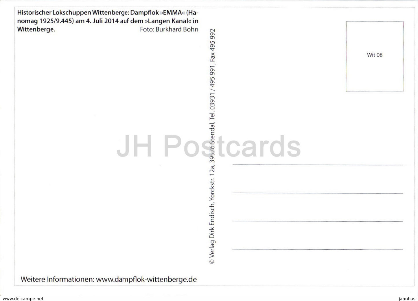 Historischer Lokschuppen Wittenberge - Dampflok EMMA - train - chemin de fer - locomotive - Allemagne - inutilisé