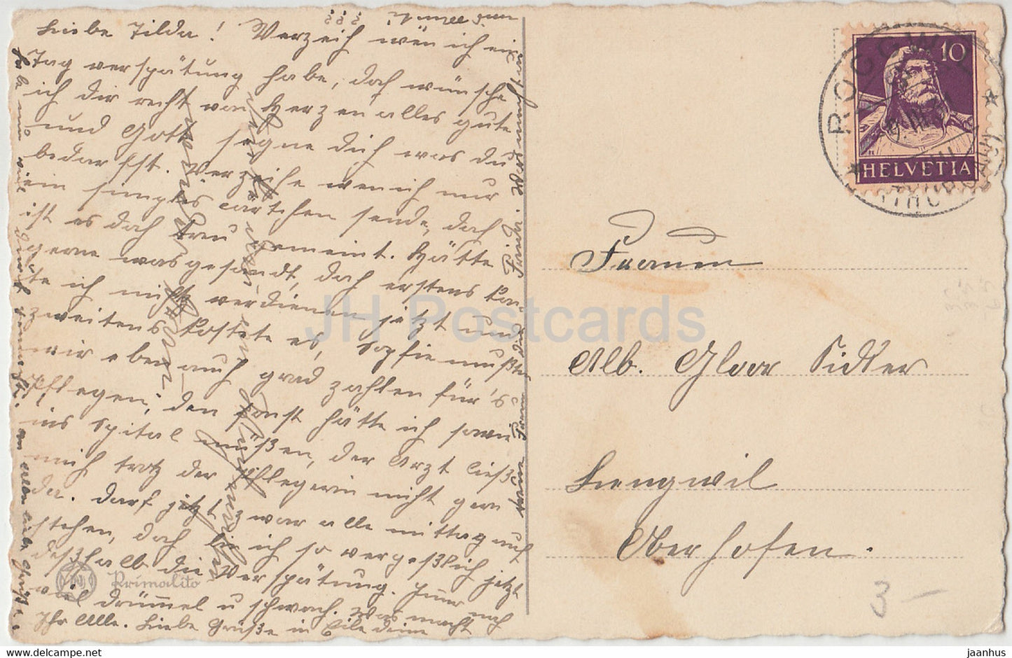 Birthday Greeting Card - Herzlichen Gluckwunsch zum Geburtstage - boy and girl - folk - old postcard 1931 Germany - used