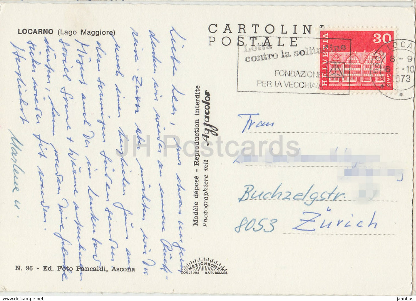Locarno - Lago Maggiore - 96 - 1973 - Switzerland - used