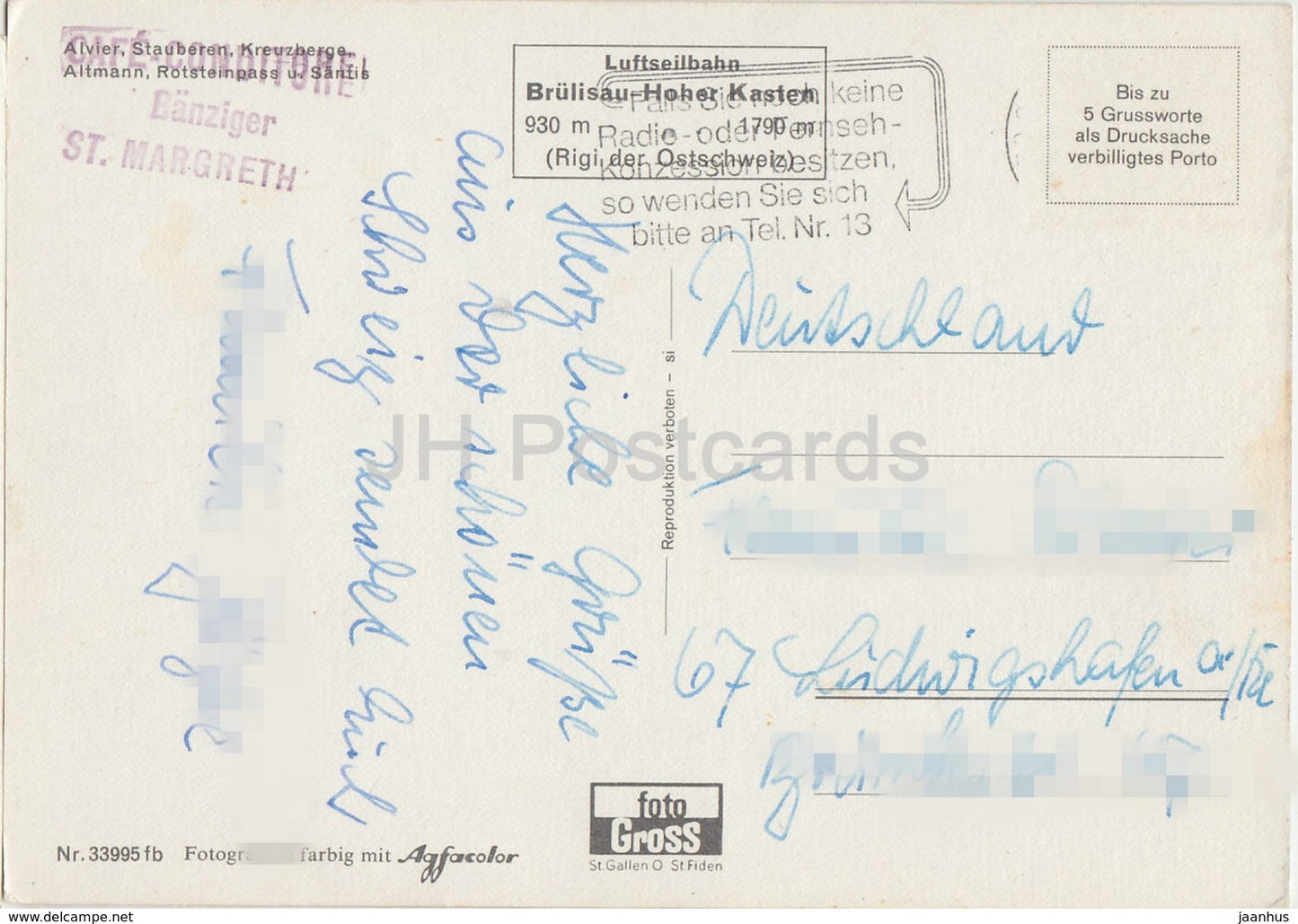 Alvier - Stauberen - Kreuzberge - Altmann - Rotsteinpass - Santis - Switzerland - used