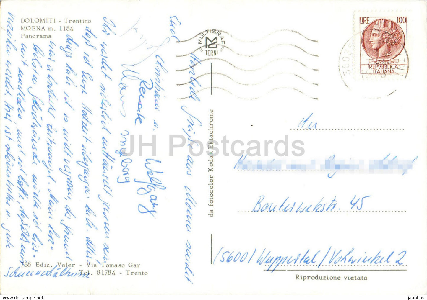 Moena 1184 m - Dolomiti - Trentino - Panorama - Italy - used