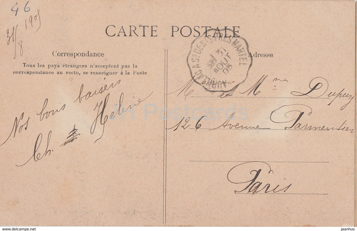 Le Lot Illustre - Le Chateau D'Aynac - Schloss - 3 - alte Postkarte - 1905 - Frankreich - gebraucht