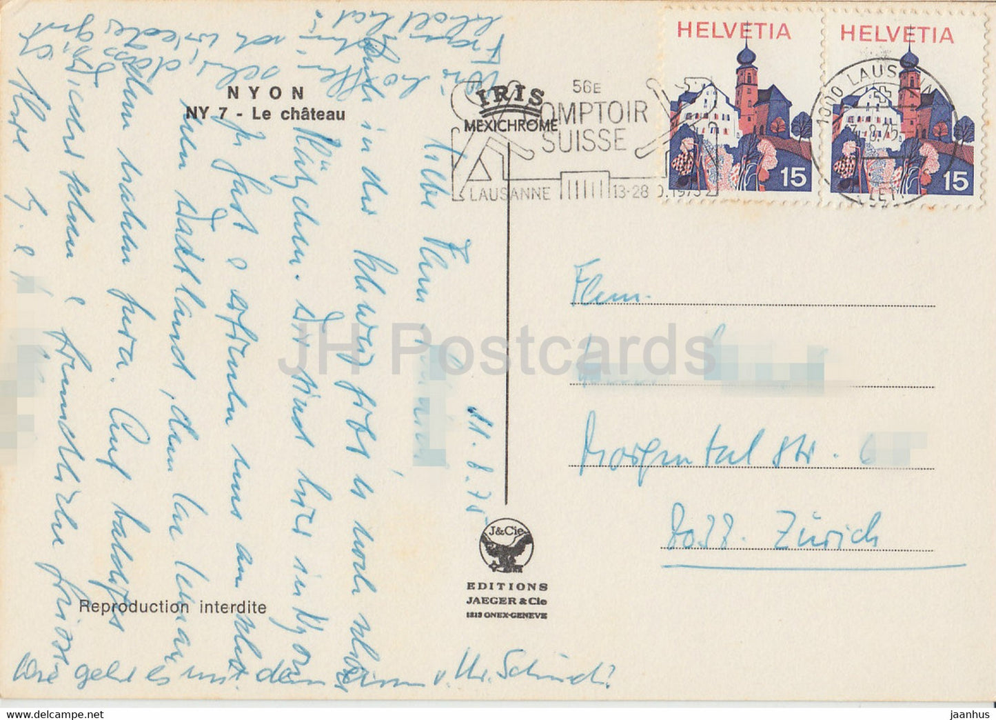 Nyon - Le Chateau - Schloss - 1975 - Schweiz - gebraucht