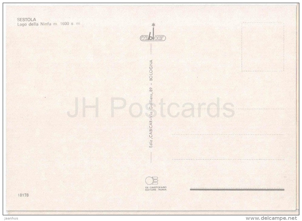 Lago della Ninfa m. 1600 - lake - Sestola - Modena - Emilia-Romagna - 18178 - Italia - Italy - unused - JH Postcards