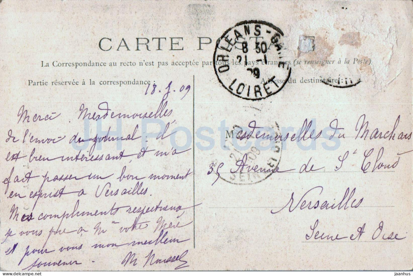 Clery - Tombeau de Louis XI - tombeau - La Basilique de Notre Dame - cathédrale - carte postale ancienne - 1909 - France - utilisé