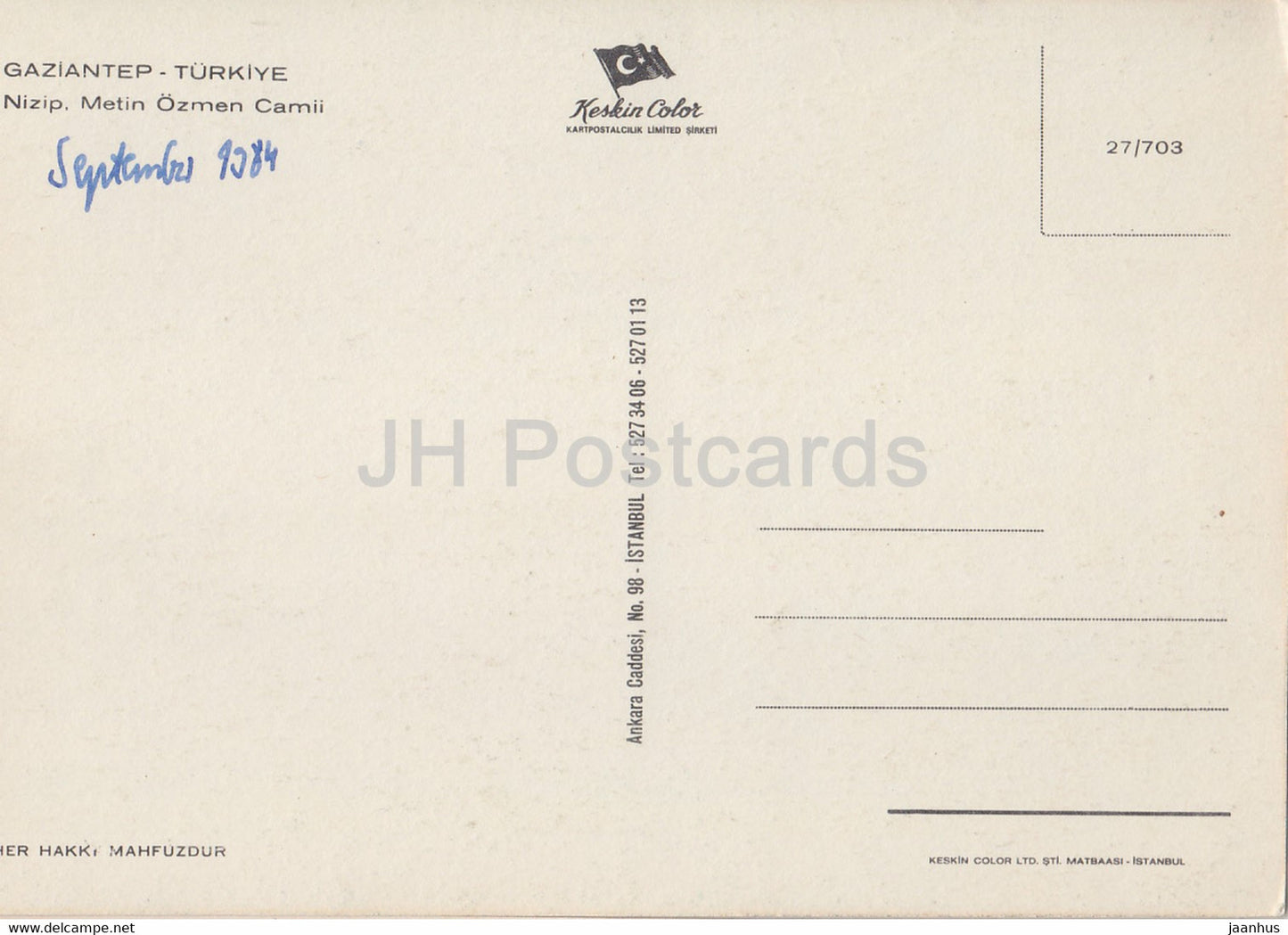 Gaziantep - Mosquée Nizip Metin Ozmen - 1984 - Turquie - occasion