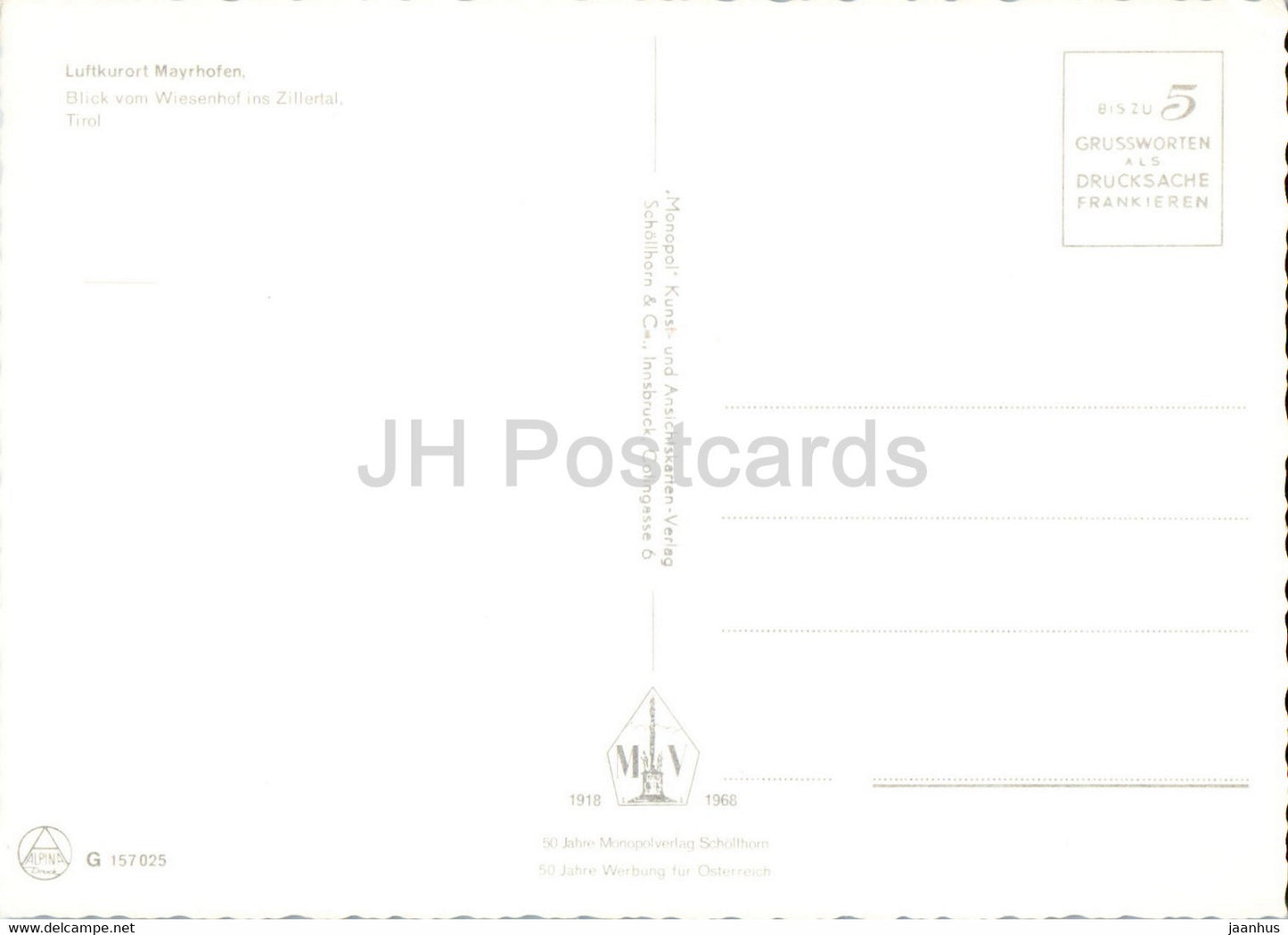 Luftkurort Mayrhofen - Blick vom Wiesenhof ins Zillertal - Tirol - Austria - unused