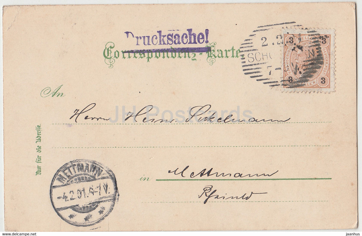 Gruss aus dem Semmering Gebiet - Schottwien - Drucksache - old postcard - 1901 - Austria - used