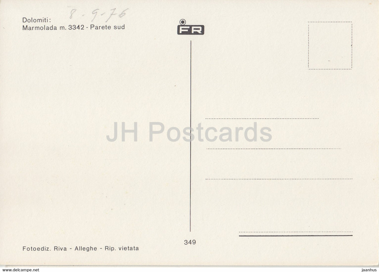 Dolomiti - Marmolada 3342 m - Parete Sud - 1976 - Italy - Italia - used