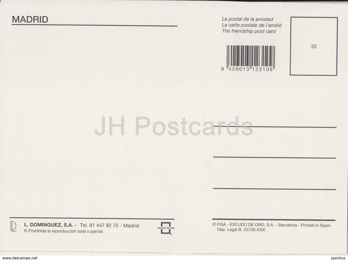 Madrid - sculpture - bear - 33 - Spain - unused