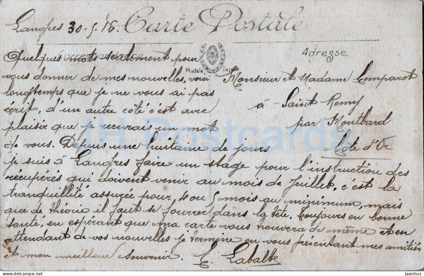 Langres - Panorama vu de l'Eglise Saint Martin - 36 - carte postale ancienne - 1916 - France - oblitéré