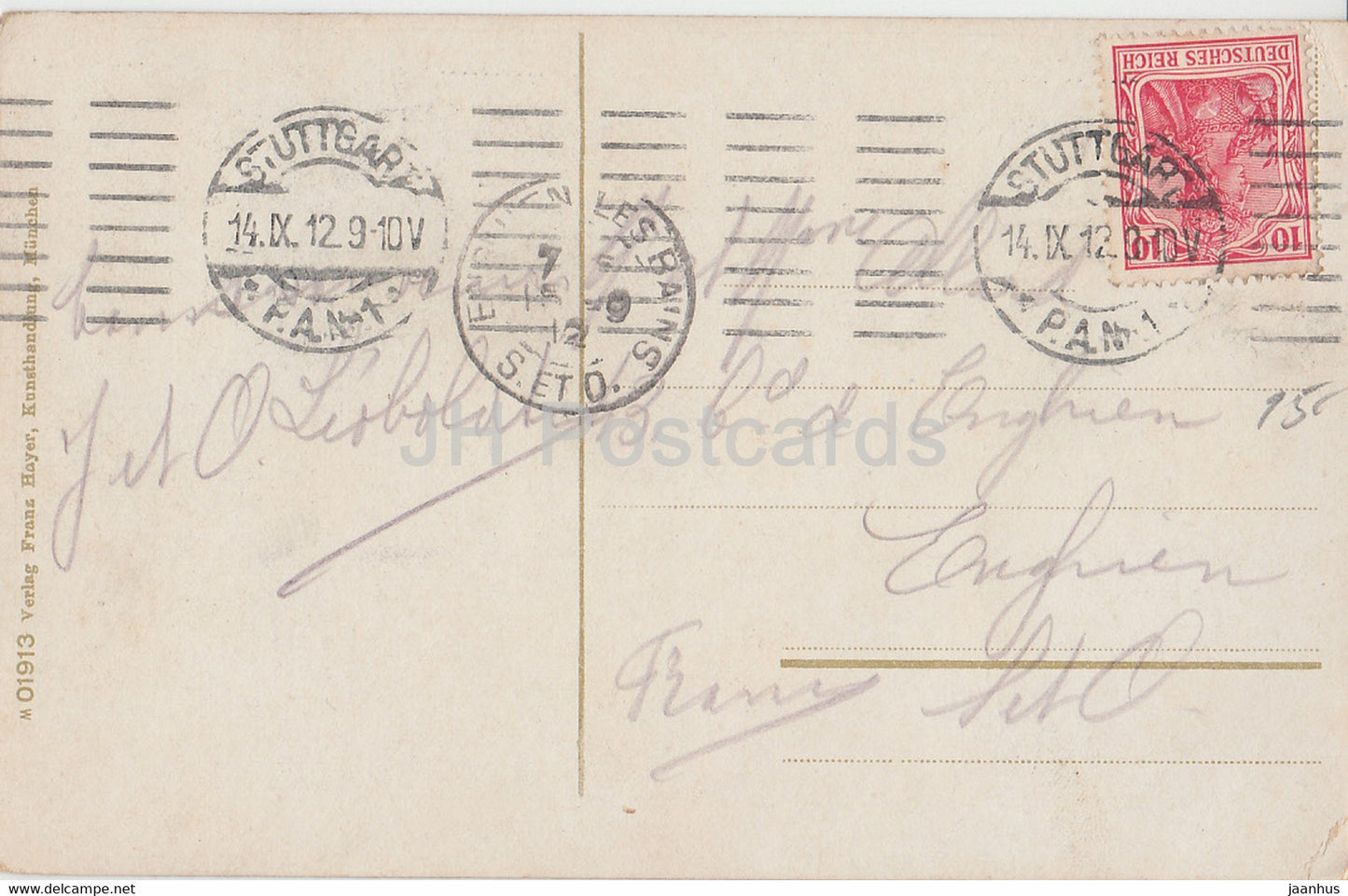 Nuremberg - Schoner Brunnen mit Frauenkirche - église - Nuremberg - 01913 - carte postale ancienne - 1912 - Allemagne - utilisé