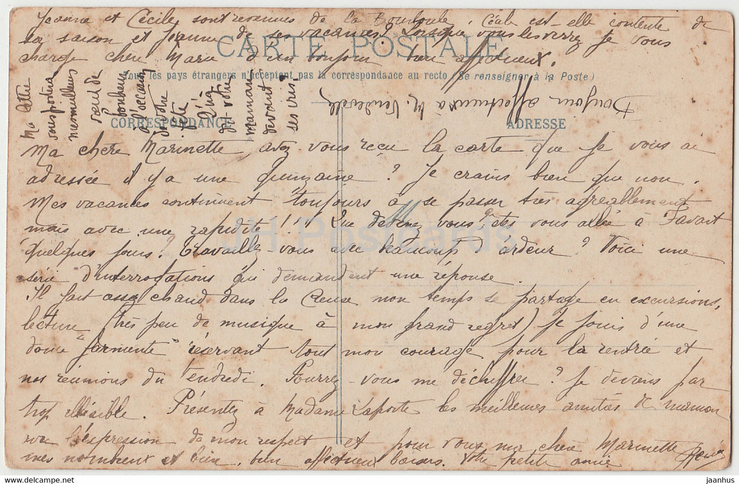 Rochers d'Anzeme pres Gueret - 99 - old postcard - France - used