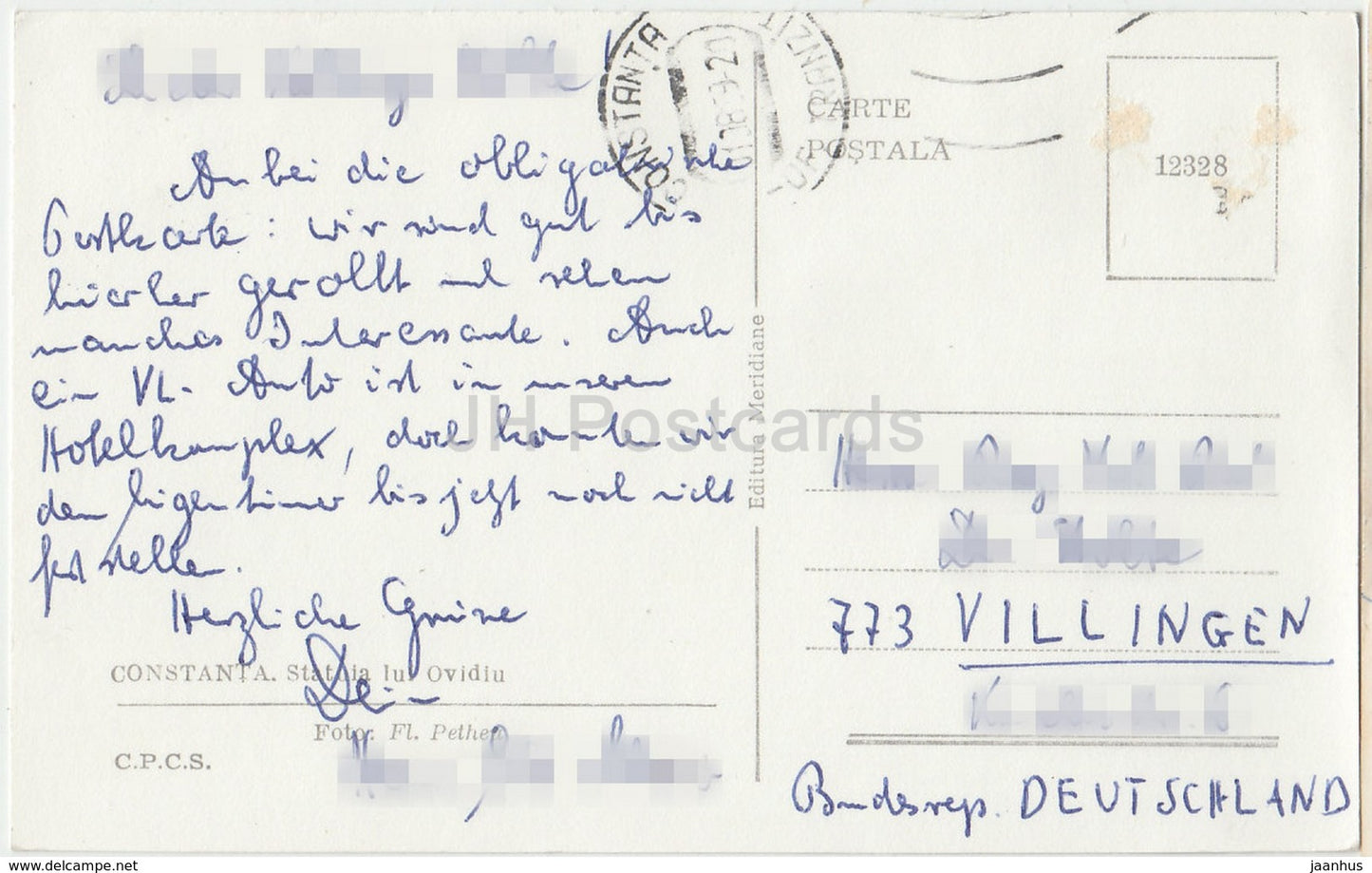 Constanta - monument to Roman poet Ovid - Romania - used