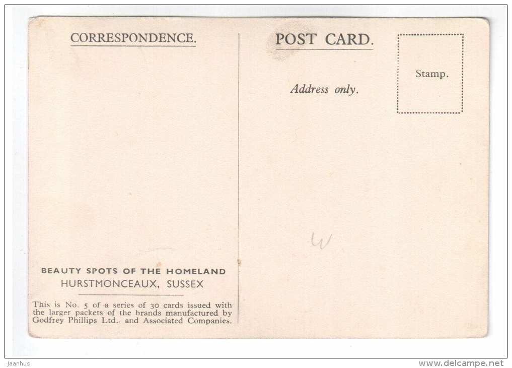 Hurstmonceaux Castle - Sussex - England - United Kingdom - 5 - old postcard - unused - JH Postcards