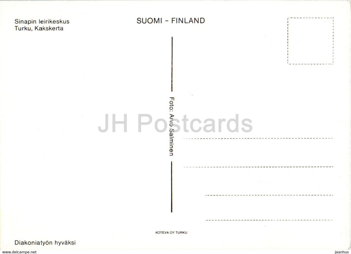 Turku - Kakskerta - Sinapin leirikeskus - Finland - unused
