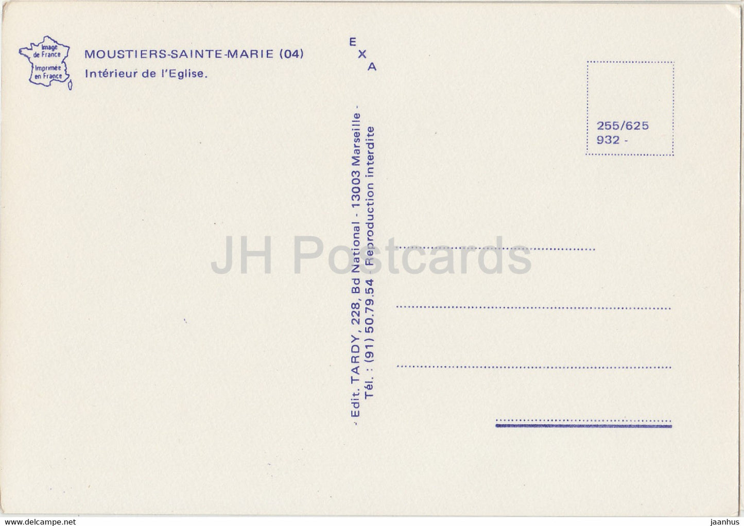 Moustiers Sainte Marie - Interieur de l'Eglise - church - France - unused