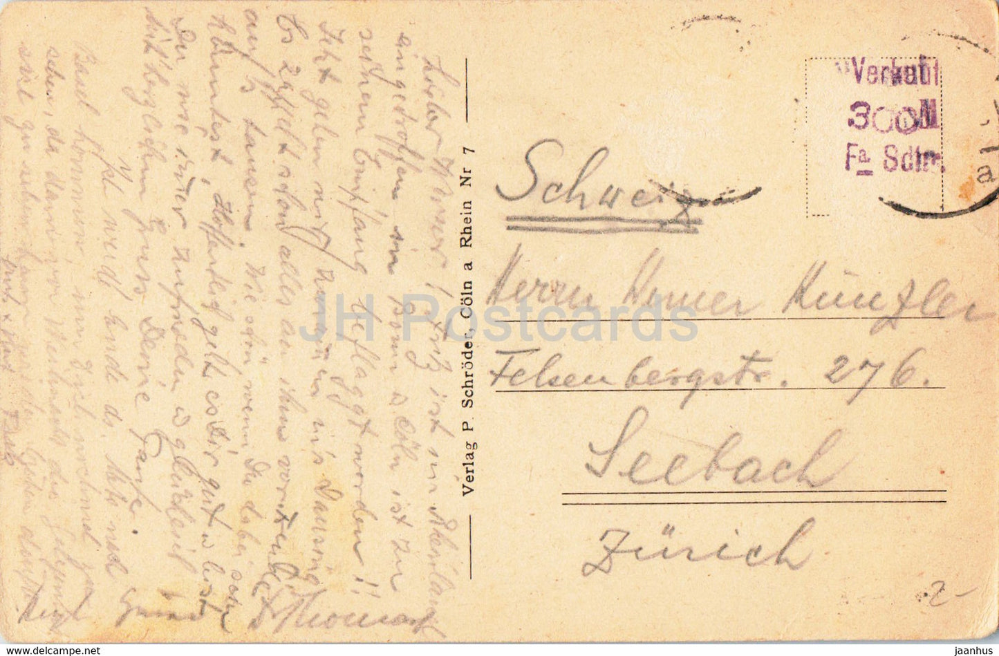 Koln a Rhein - Dom - Westseite - cathedral - old postcard - Germany - used