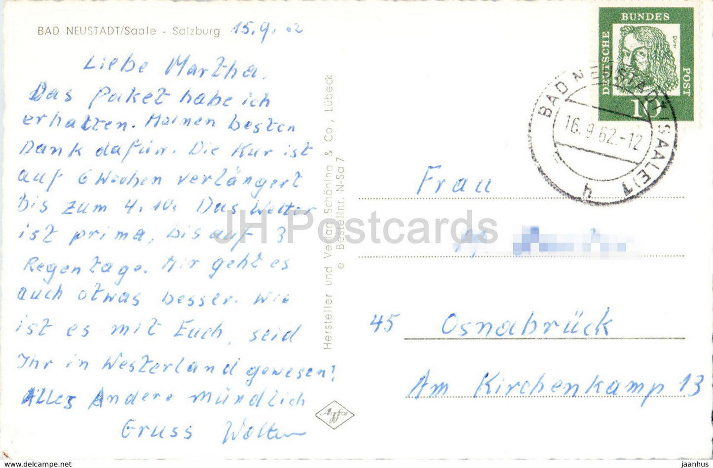 Bad Neustadt - Saale - Salzburg - 1962 - Deutschland - gebraucht