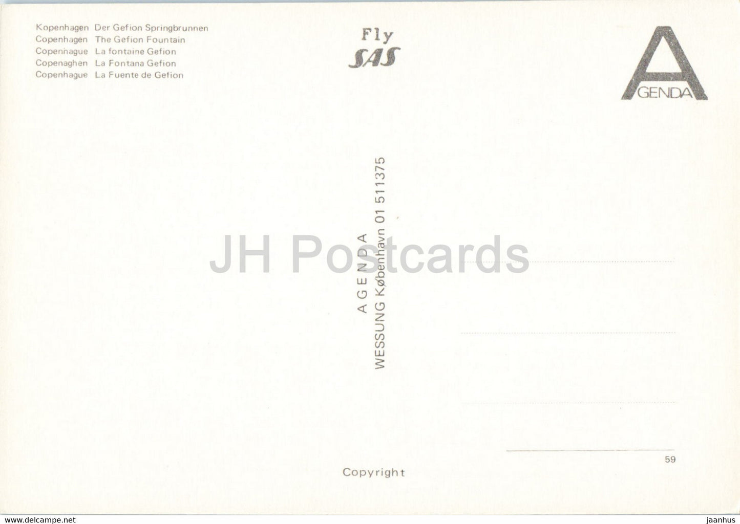 Kopenhagen – Der Gefion-Brunnen – 59 – Dänemark – unbenutzt