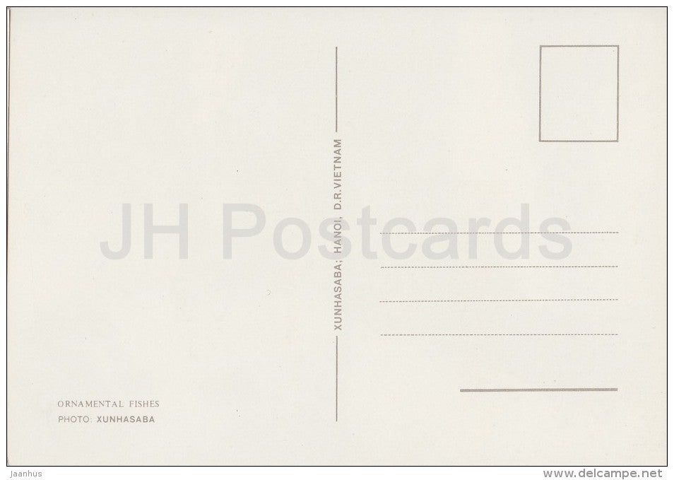 1 - Ornamental Fishes - old postcard - Vietnam - unused - JH Postcards