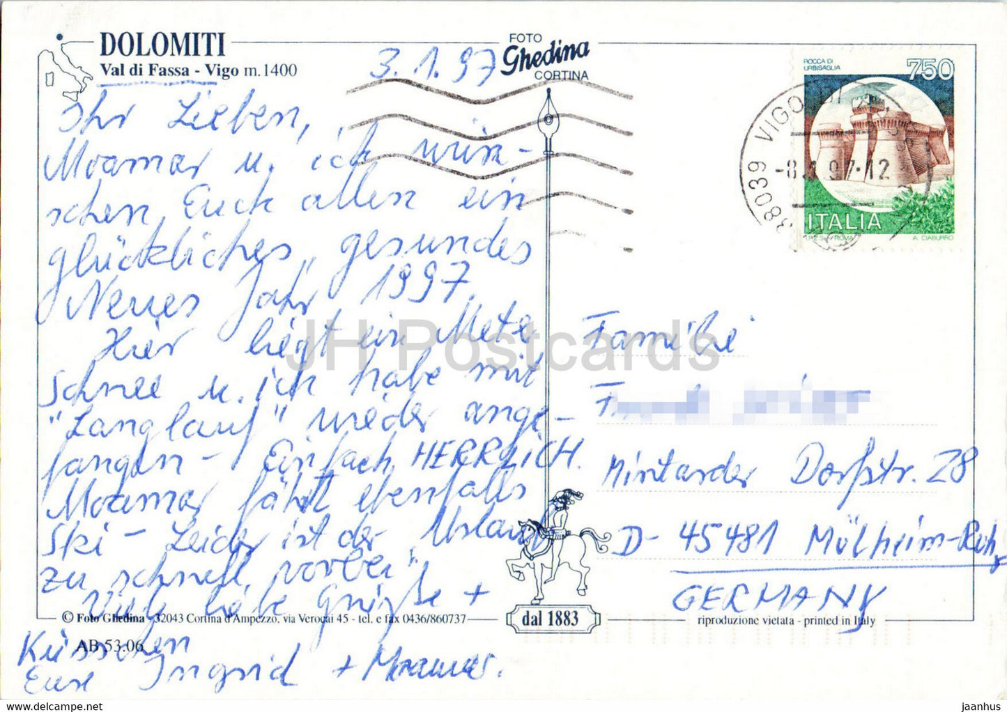 Val di Fassa - Vigo - multiview - 1997 - Italy - used