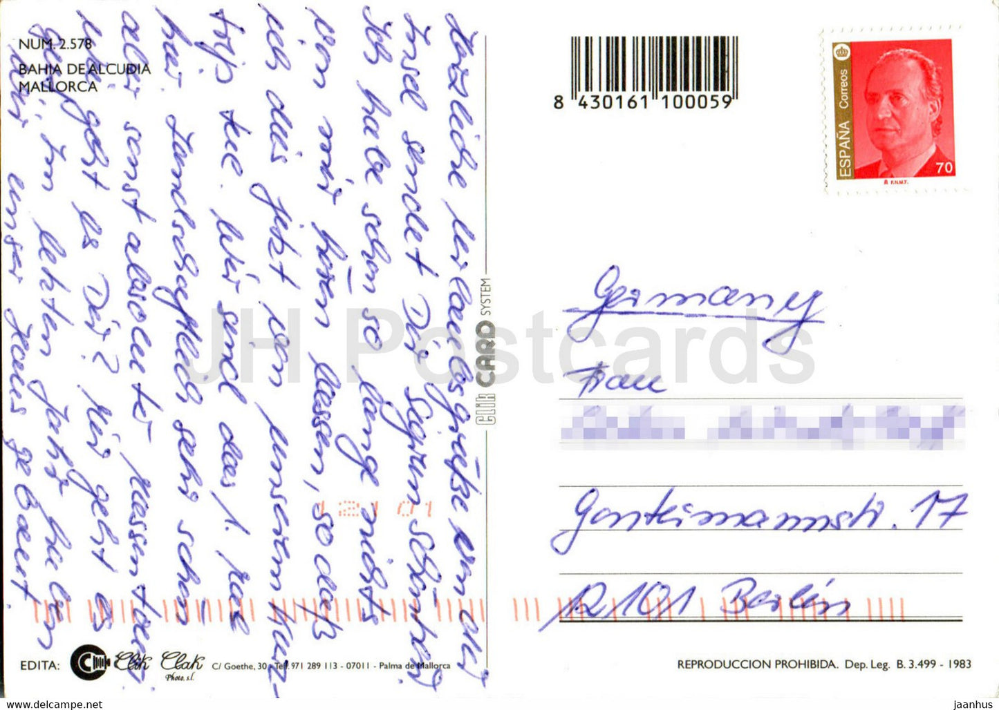 Bahia de Alcudia - Majorque - multiview - 2578 - Espagne - utilisé