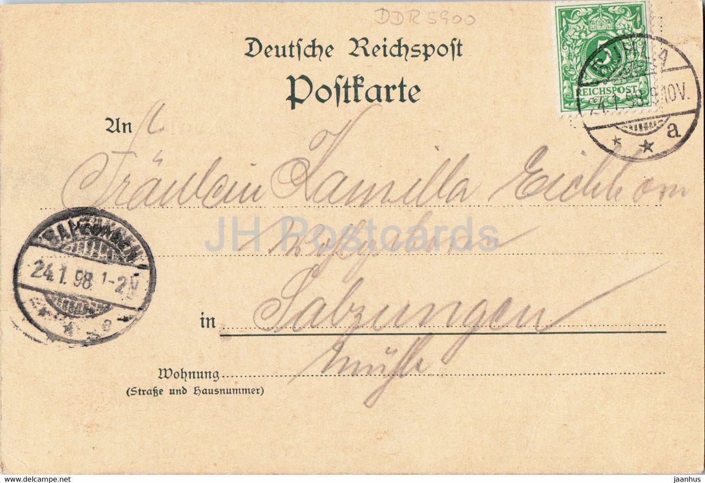 Eisenach - Drachenschlucht - P. Hense - alte Postkarte - 1898 - Deutschland - gebraucht