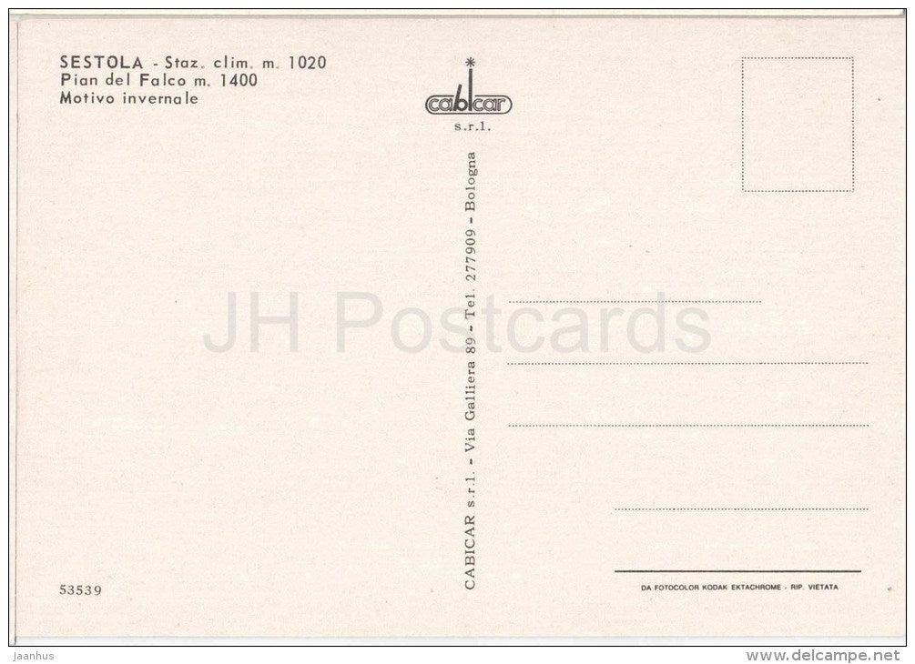 Stazione climatica m. 1020 - Pian del Falco - Sestola - Modena - Emilia-Romagna - 53539 - Italia - Italy - unused - JH Postcards