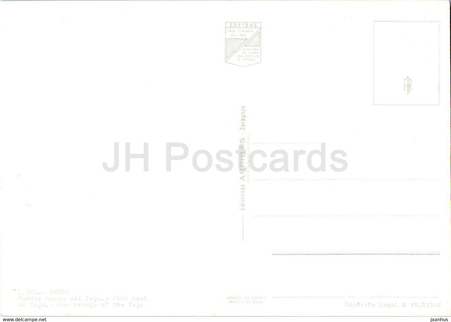 Ronda - Puente nuevo del Tajo - bridge - 2005 - Spain - unused