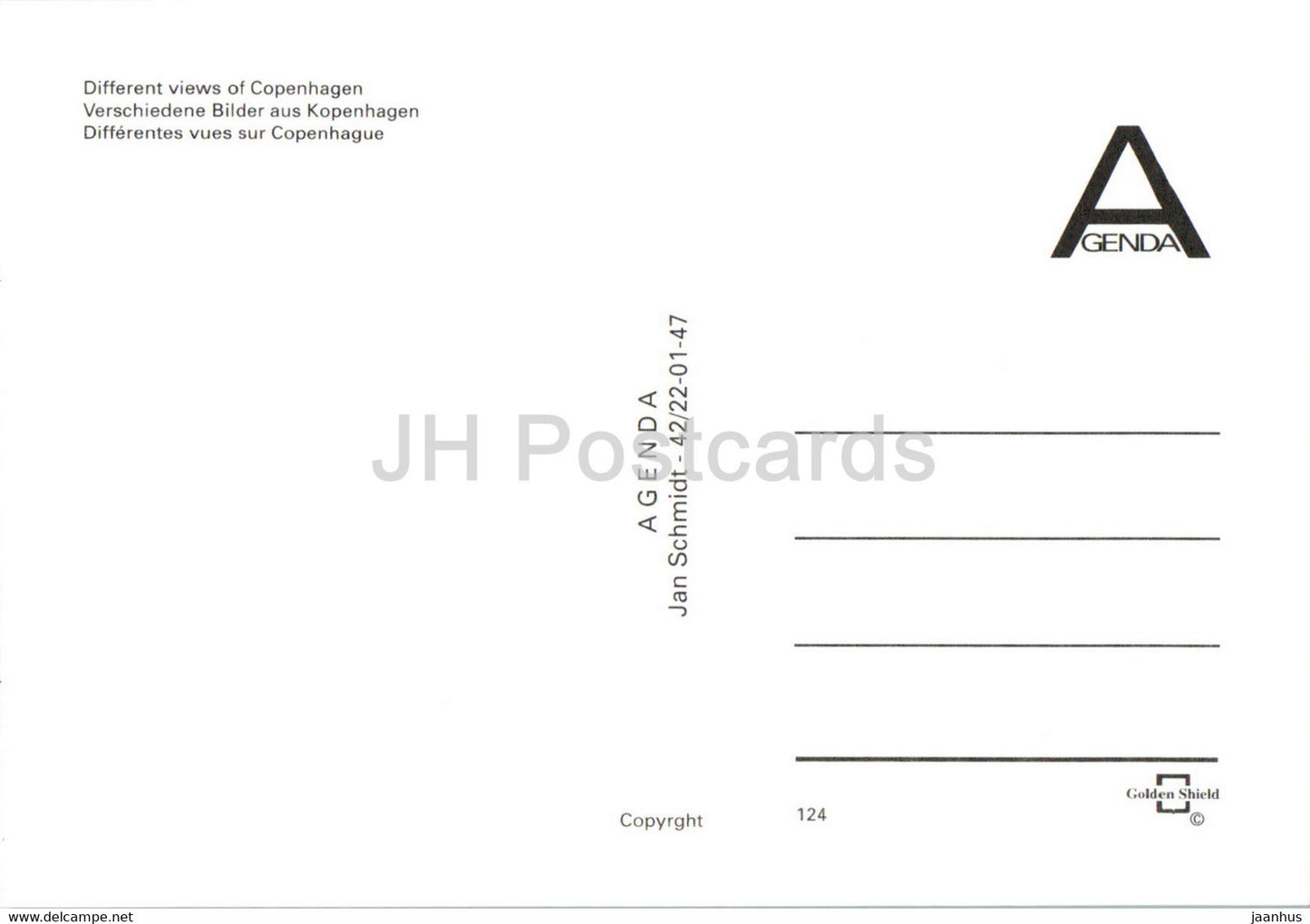 Different views of Copenhagen - Andersen monument - Little Mermaid - Guard - multiview - 124 - Denmark - unused