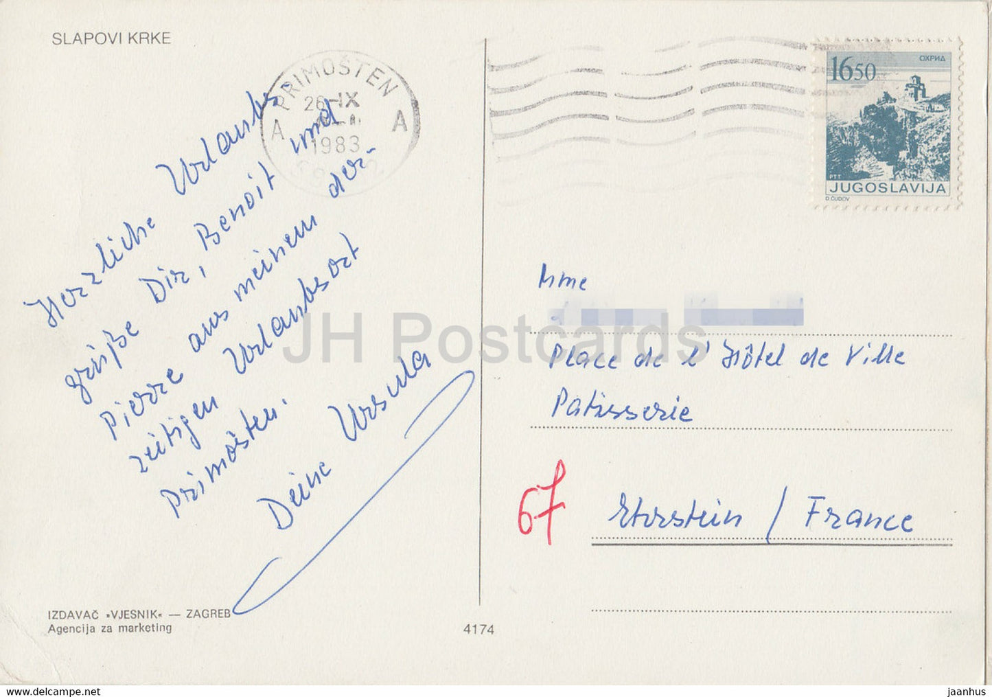 Slapovi Krke - Wasserfall - 4174 - 1983 - Jugoslawien - Kroatien - gebraucht