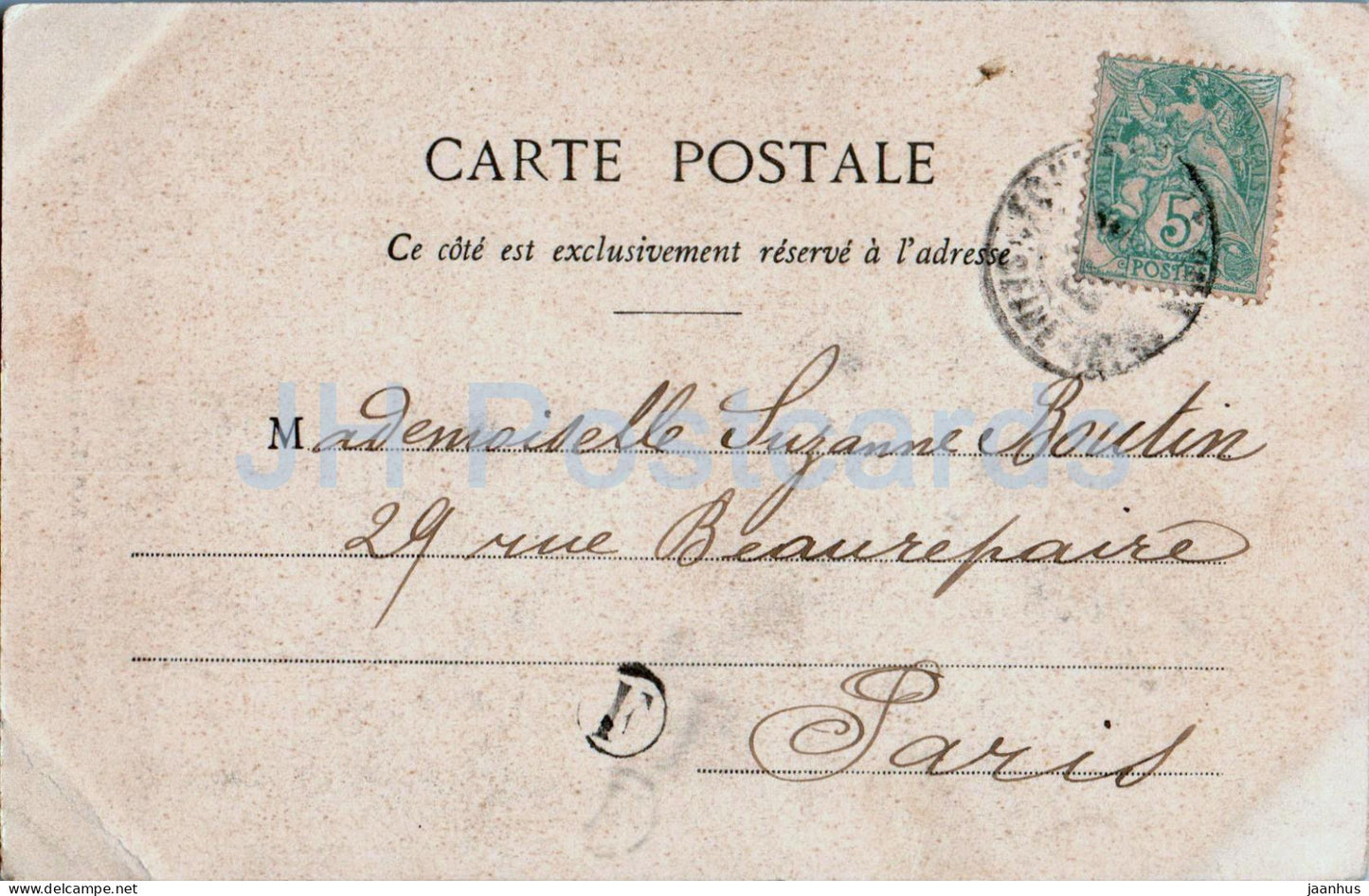 Veules Les Roses - Escalier de Sotteville - escalier - 1339 - carte postale ancienne - 1903 - France - occasion