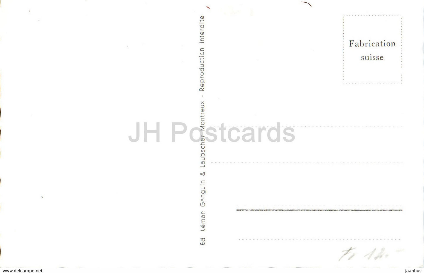 Villeneuve - Le Quai - voiture - 379 - carte postale ancienne - Suisse - inutilisée