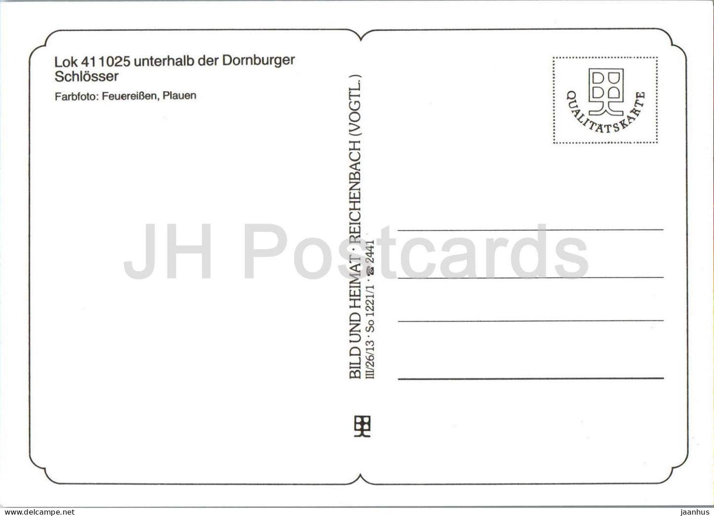 Lok 411025 unterhalb der Dornburger Schlosser - train - chemin de fer - Allemagne - inutilisé