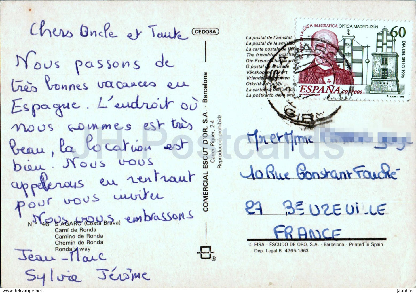 S'Agaro - Costa Brava - Cami de Ronda - Ronda's Way - 46 - Spain - used