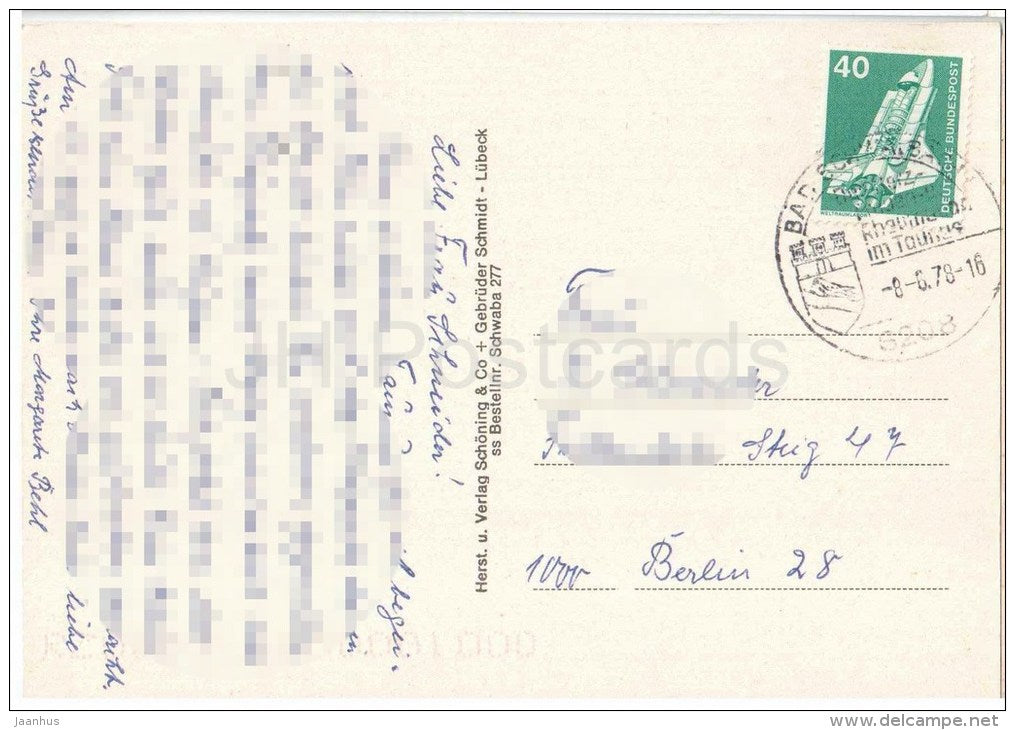 Bad Schwalbach - Kursaal - Kurhotel - Germany - 1978 gelaufen - JH Postcards