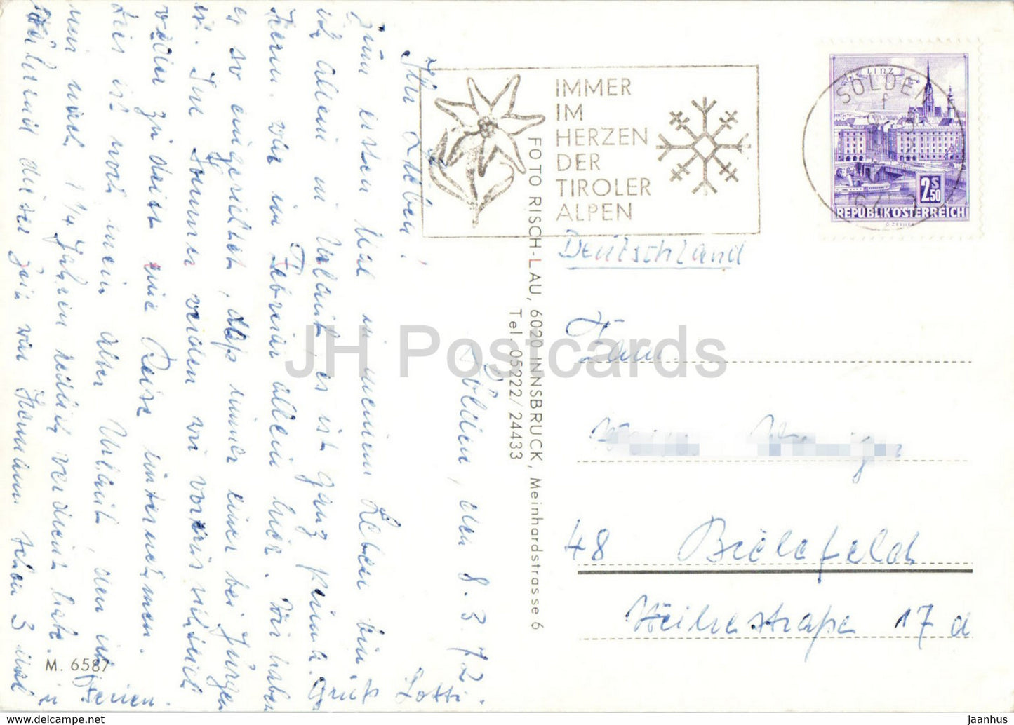 Zauberhaftes Innerotztal - Solden - Hochsolden - Untergurgl - Hohe Mutt - 1972 - Austria - used