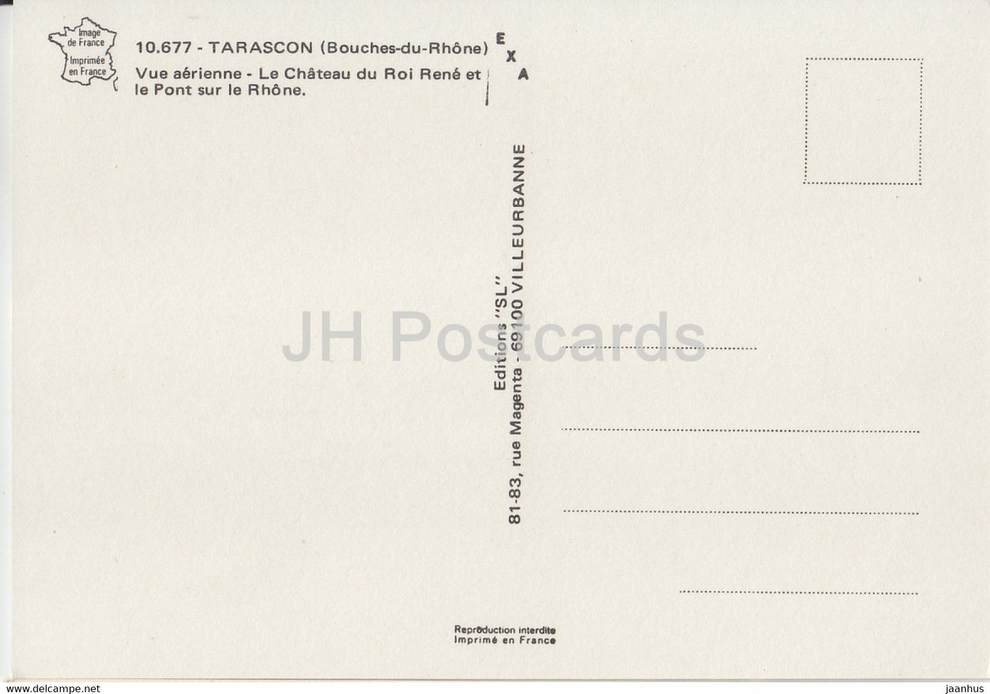 Tarascon - Vue Aerienne - Le Chateau du Roi Rene et le pont sur le Rhone - Frankreich - unbenutzt