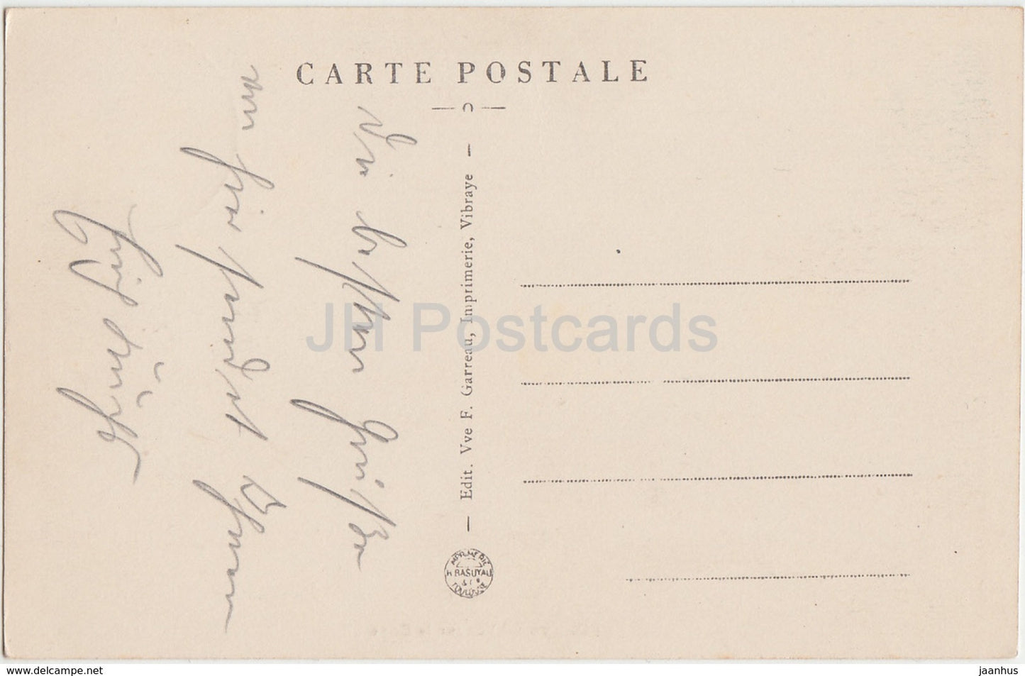 Vibraye - Vue sur la Braye - alte Postkarte - Frankreich - gebraucht