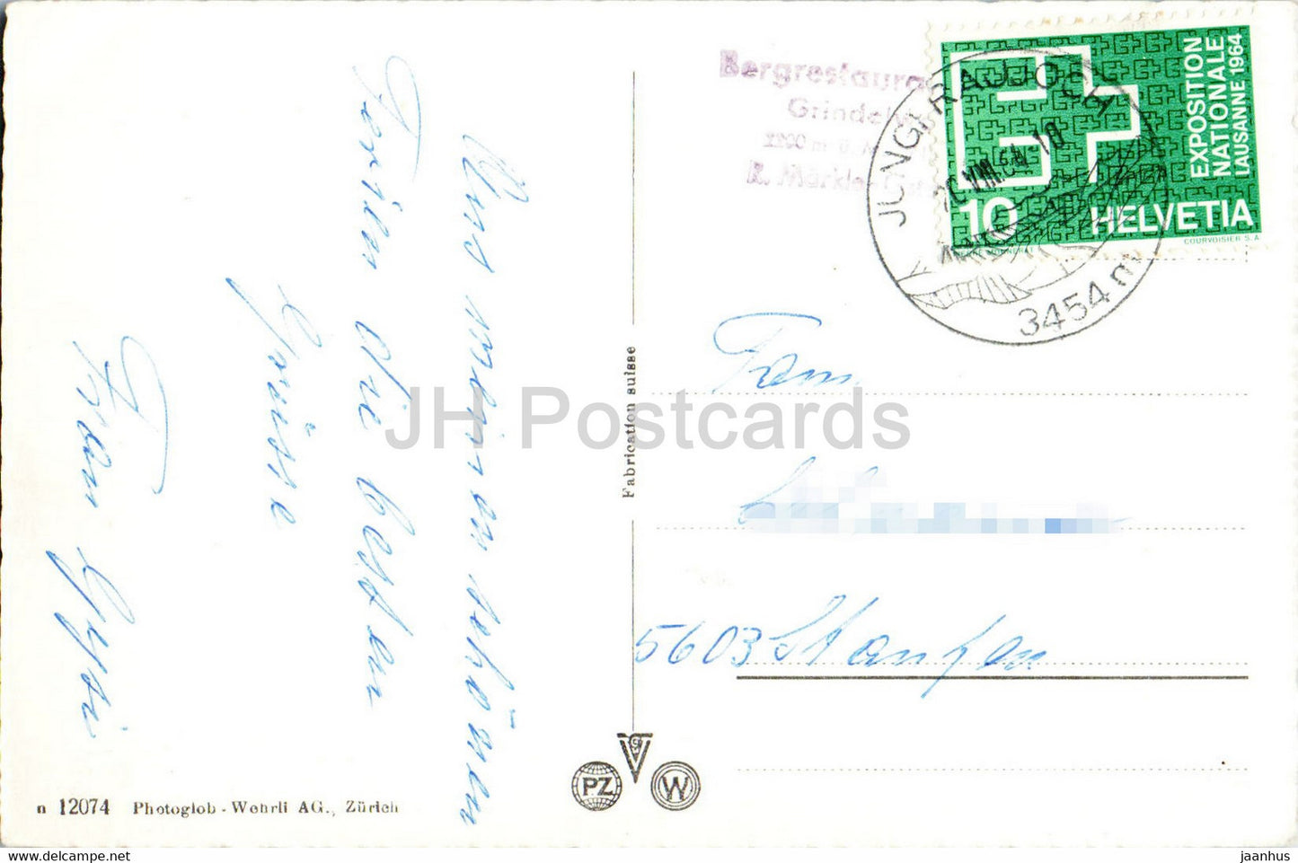 Grindelwald - First Bahn mit Flescherwand - cable car - 12074 - 1964 - Switzerland - used