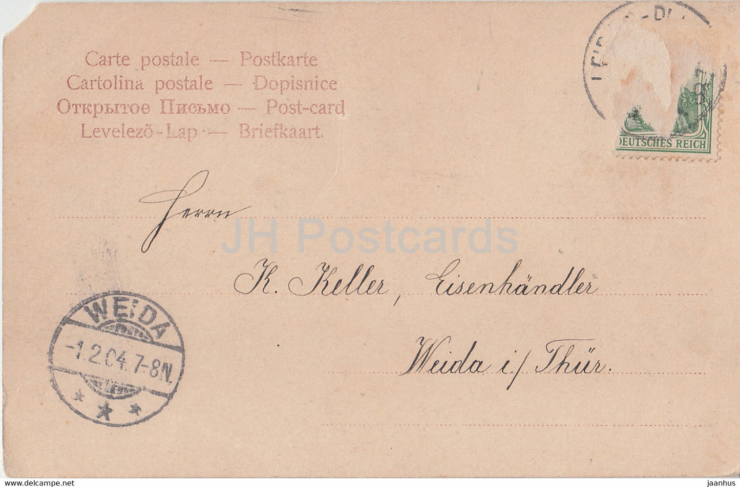 Leipzig - Napoleonstein - old postcard - 1904 - Germany - used