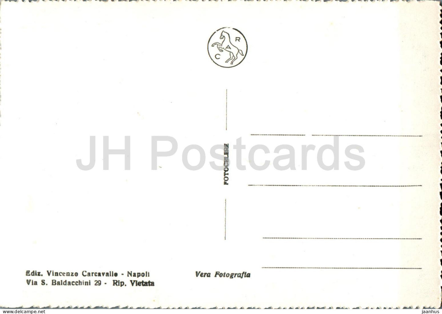 Naples - Maschio Angioino e Stazione Marittima - tram - carte postale ancienne - Italie - inutilisé