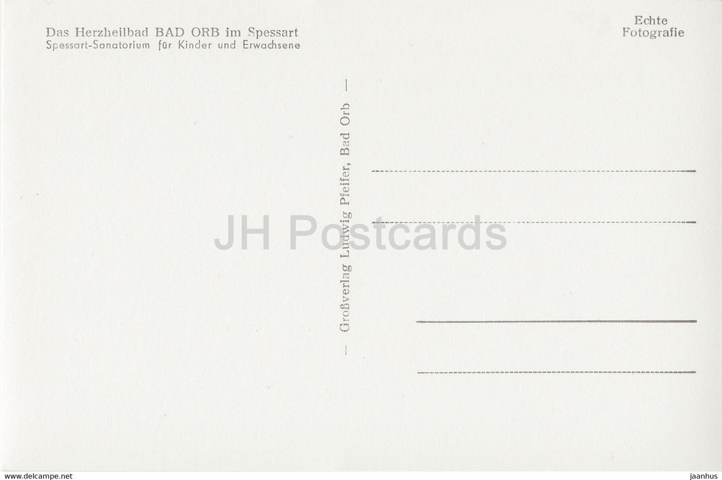 Das Herzheilbad Bad Orb im Spessart - Spessart Sanatorium fur Kinder und Erwachsene - Allemagne - inutilisé