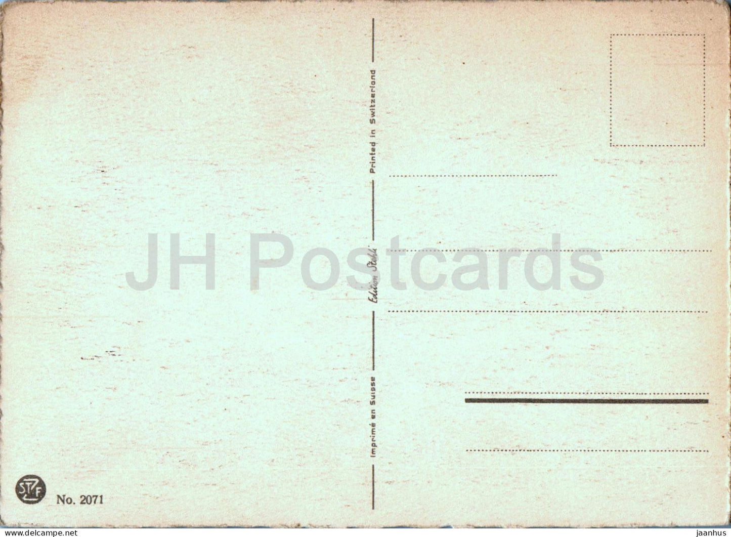 flowers in a vase - illustration by J. Philippe - 2071 - old postcard - flowers - Switzerland - unused