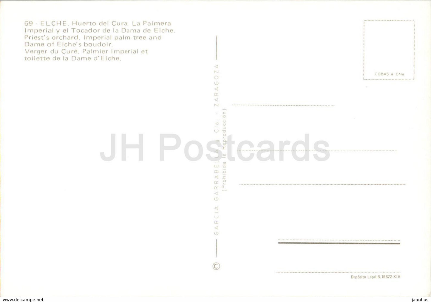 Elche - Huerto del Cura - La Palmera - 69 - Spanien - unbenutzt