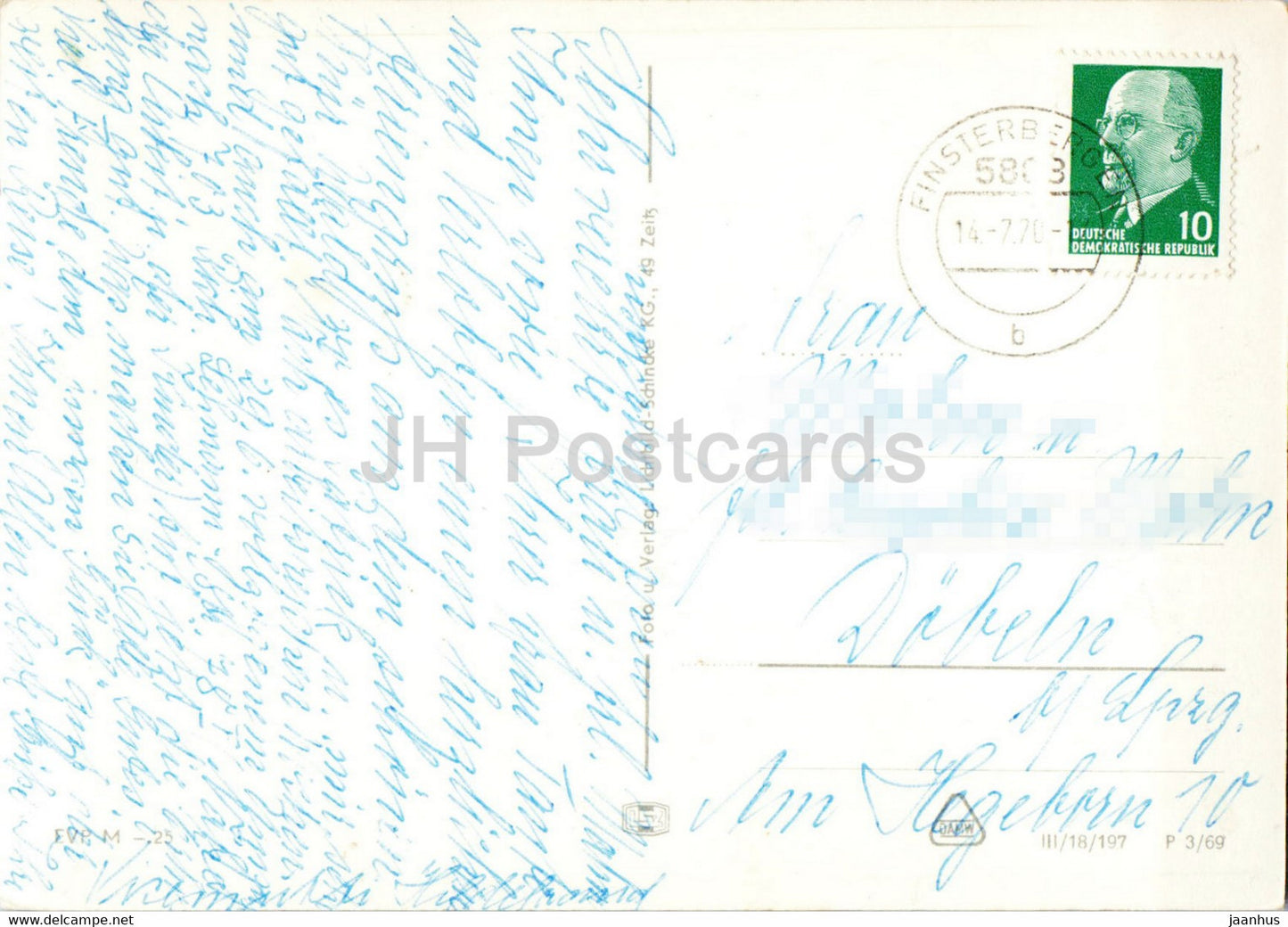 Tabarz i Thur Wald - Deutscher Hof - Gr Inselsberg - Schweizerhaus - tram - old postcard - 1970 - Germany DDR - used