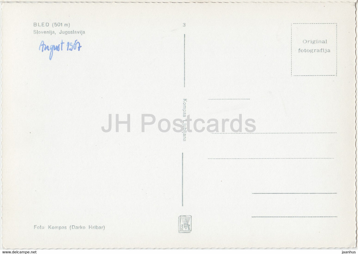 Bled - 501 m - 3 - 1967 - Yugoslavia - Slovenia - used