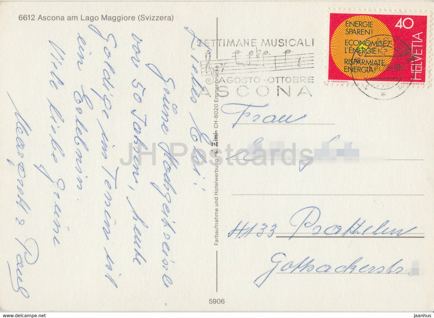 Ascona am Lago Maggiore - 6612 - 1978 - Switzerland - used